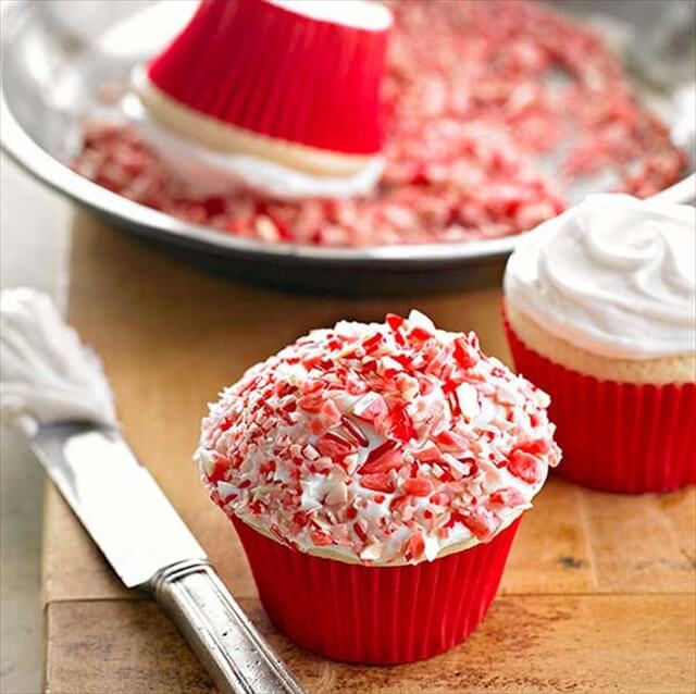 Peppermint Topped Cupcake 