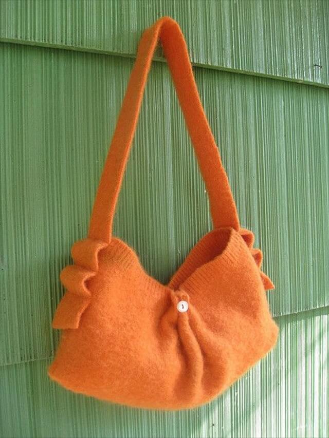 Recycled sweater purse