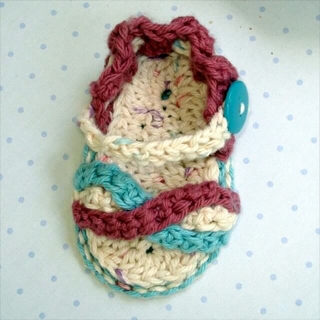 Crochet Pattern Baby Twist Sandals 