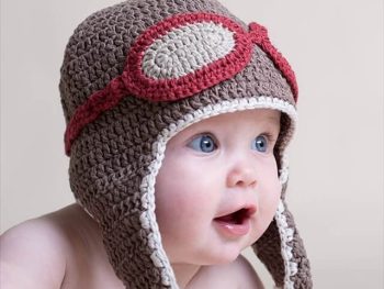 Crochet Baby Aviator Hat