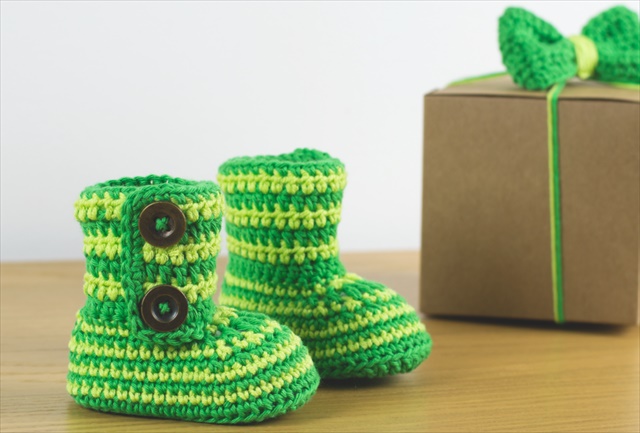 diy tie up sandals Baby Super Easy Booties Crochet 15
