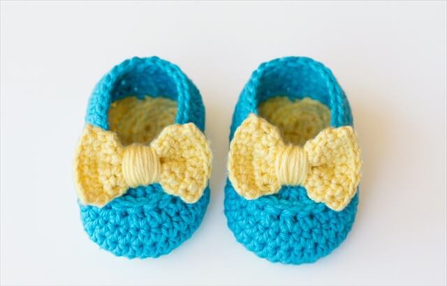 Lemon Drop Crochet Baby slippers