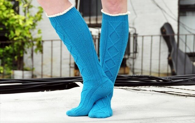 thigh high socks knitting pattern