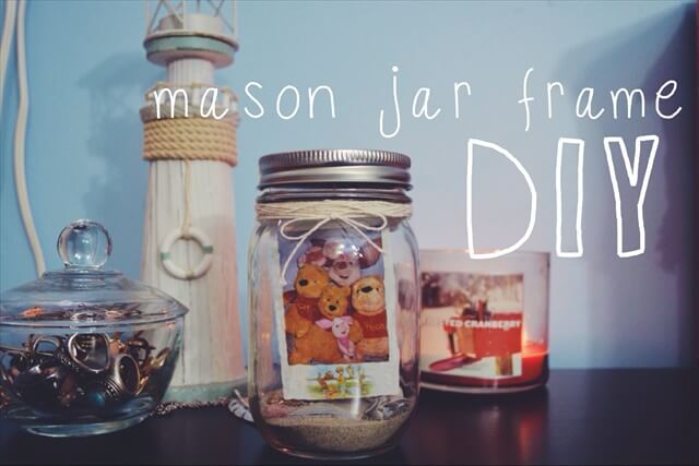 10 Diy Glass Jar Photo Frames Gift Ideas