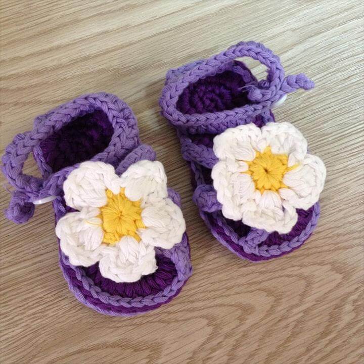 Crochet Baby Girl Flip Flops