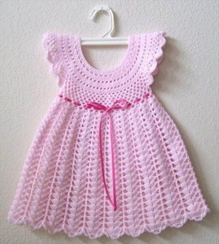 crochet baby dress for beginners