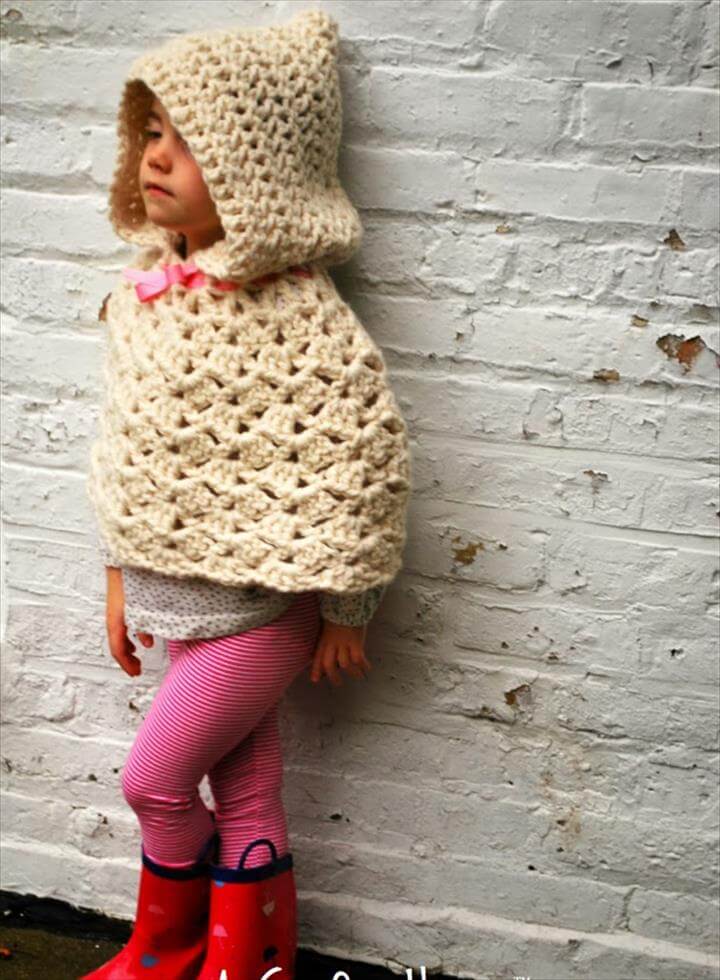 16 DIY Ideas About Crochet Hooded Cap &amp; Shawl