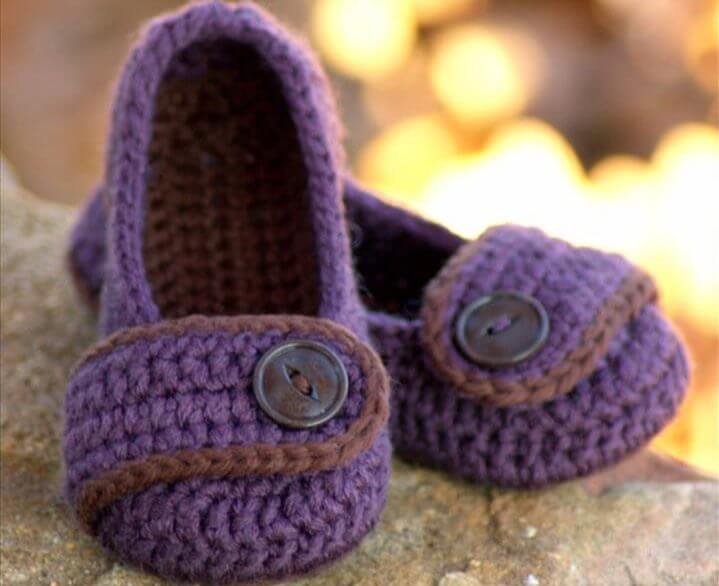 crochet girls slippers
