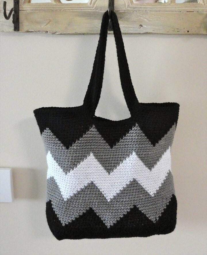 crochet chevron bag free pattern