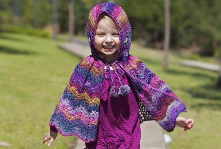 crochet baby cape with hood free pattern