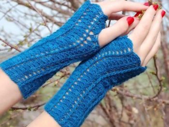 Crochet Openwork Hand Warmers