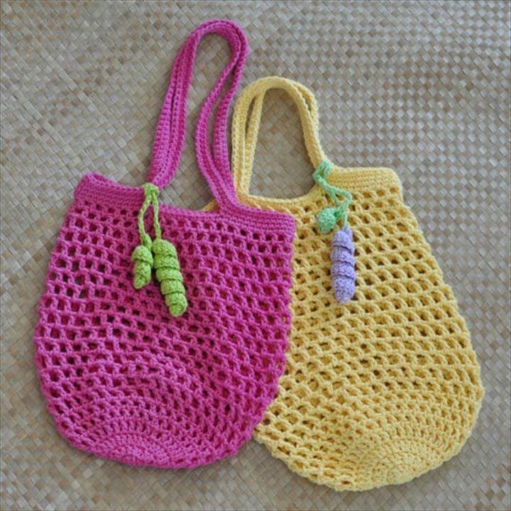 Crochet Grocery Tote Bag Pattern | Walden Wong