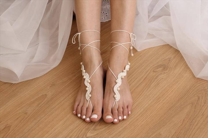 crochet footless sandals