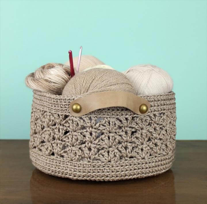 46 Free & Amazing Crochet Baskets For Storage