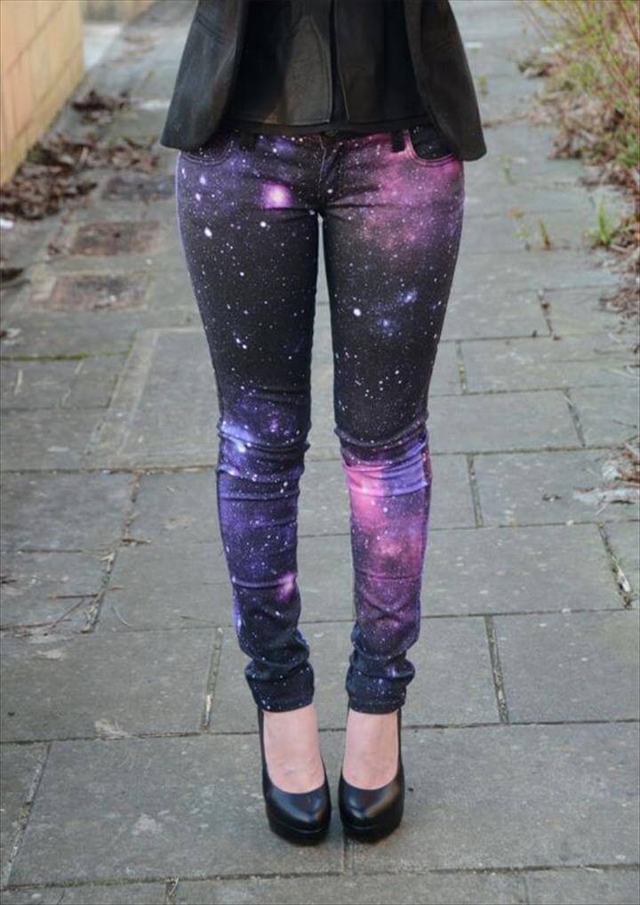 Galaxy Print Jeans
