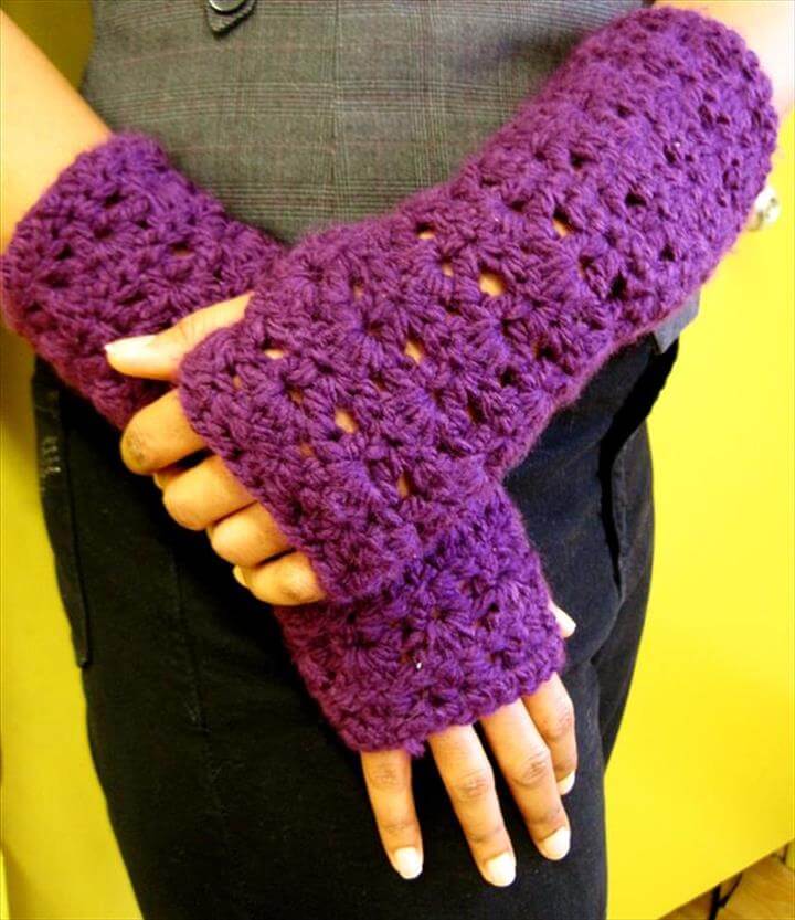 37 Awesome Basic Crochet Fingerless Armwarmers
