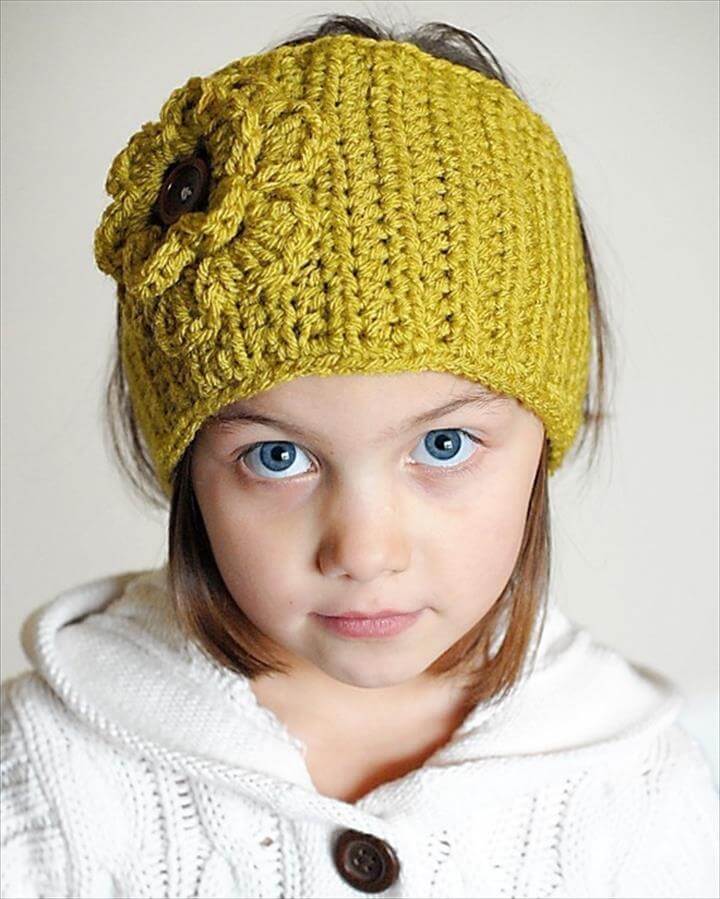 15 Easy Crochet Headband With Flowers