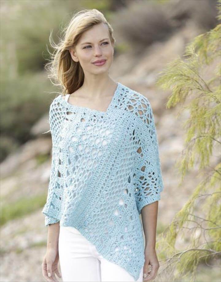 24 adorable summer poncho free crochet design drops design poncho patterns