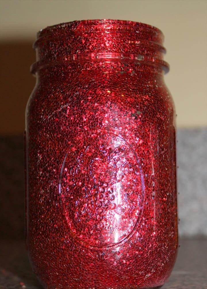 35 DIY Glitter Mason Jar Tutorial