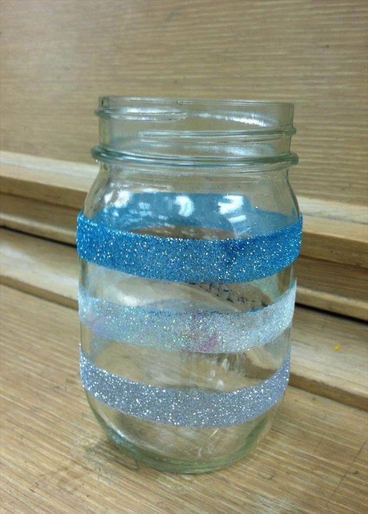 Sweet Petite: DIY {glitter mason jar candle holder}