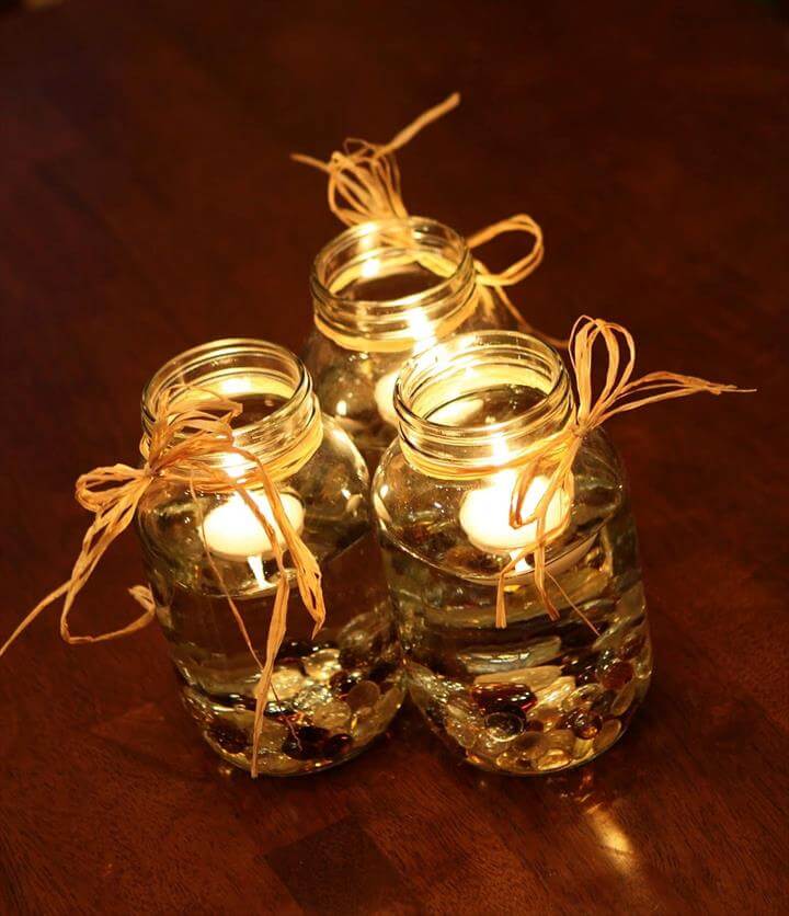 fall wedding mason jar centerpieces