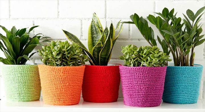 20 Free Crochet Flower Pot Patterns