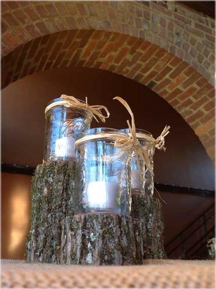 Mason Jar Candle Centerpiece