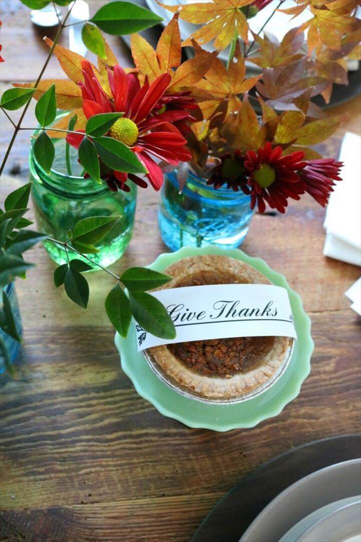 Blue Mason Jar Centerpiece