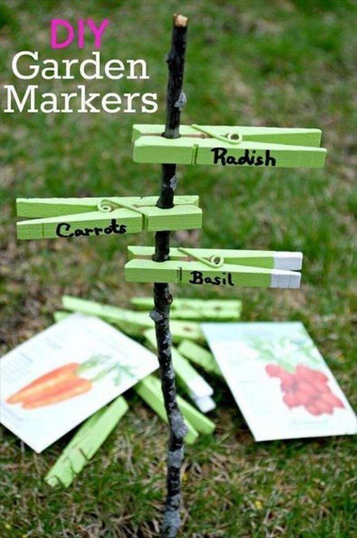 24 DIY Garden Plant Markers, Plant Label Easy Ideas