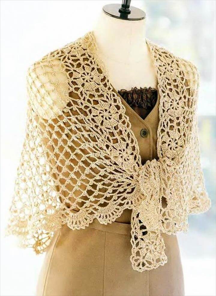 Free Lace Crochet Pattern 18 Quick Easy Handmade Crochet Shawl