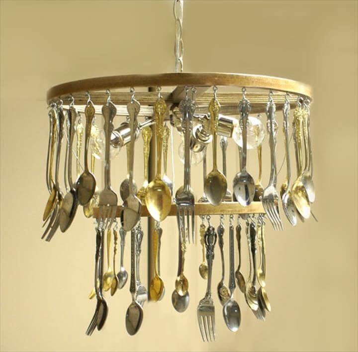 Custom Made to order Silverware Chandelier reserved for Victoria