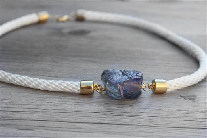 DIY Stone Rope Necklace