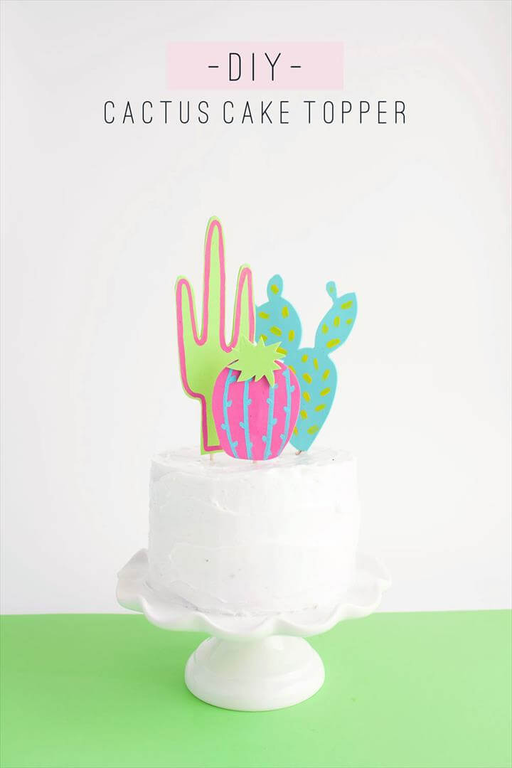 DIY Cactus Cake Topper 