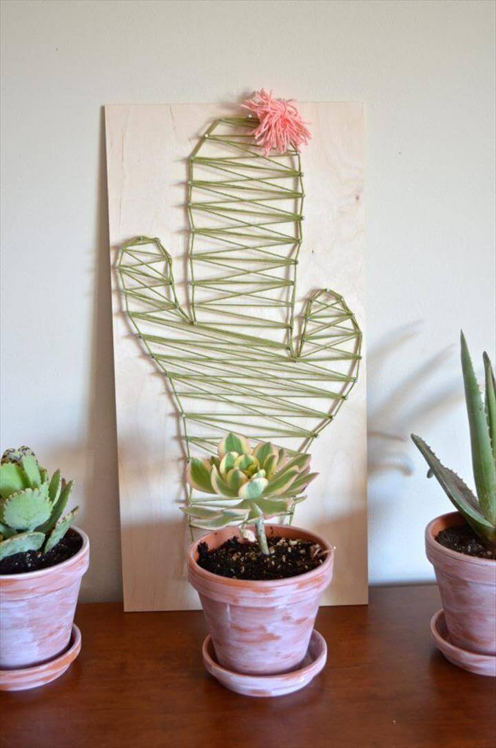 DIY Cactus String Art Craft