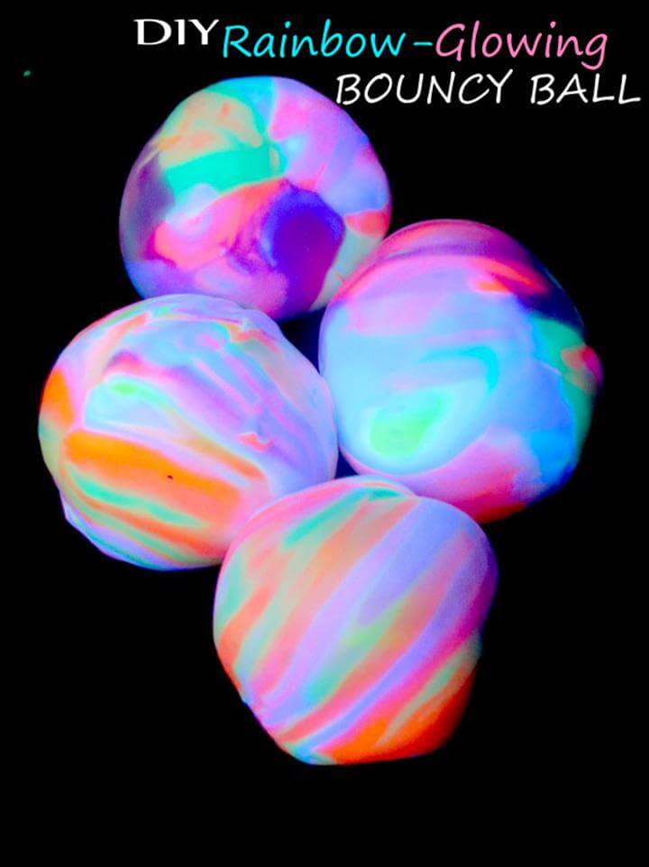 DIY Rainbow Glowing Bouncy Ball – Easy & Cool Homemade Kid Craft Project Idea