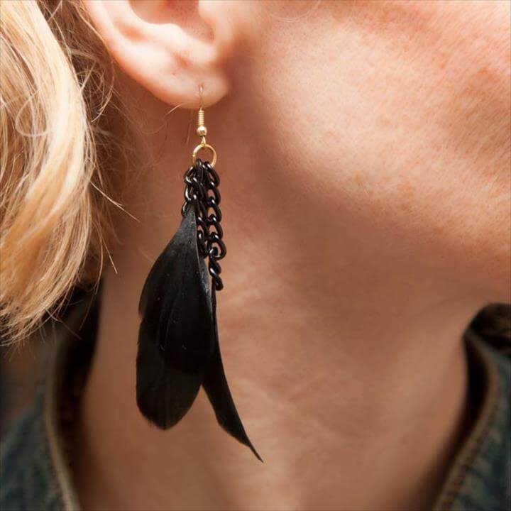  DIYフェザーピアスDIYフェザーピアス
