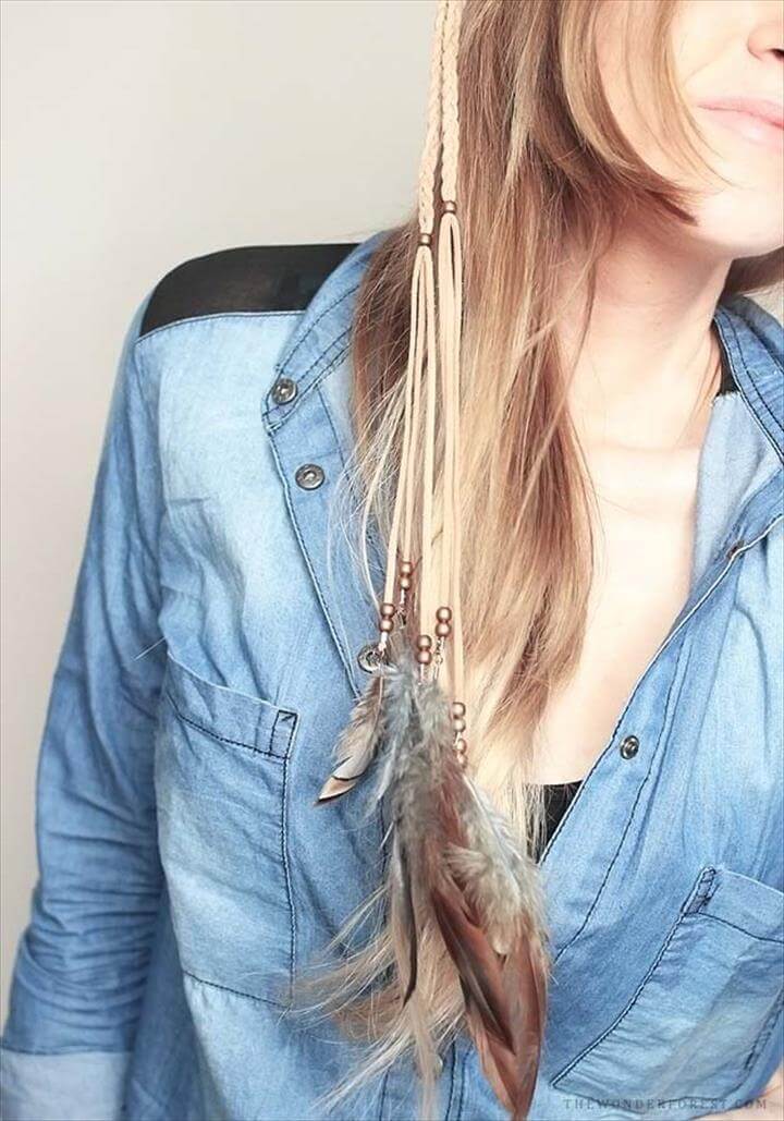 DIYヘアアクセサリー-羽Headwrapをかぶ女性には、ティーンエイジャー