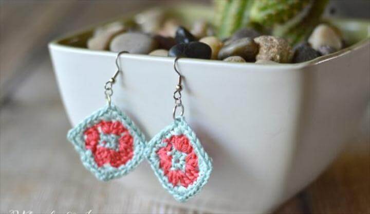  Gehaakte Granny Square Oorbellen
