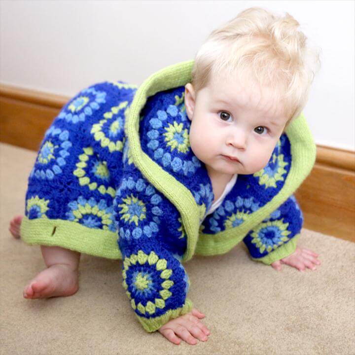  Kind Granny Square Jas Patroon 