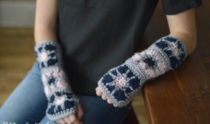 Starburst Granny Square Arm Warmers