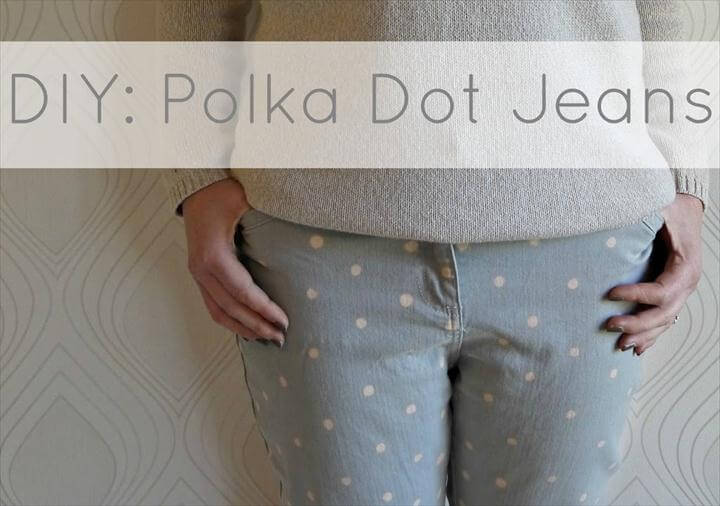 DIY: Bleach Polka Dot jeans