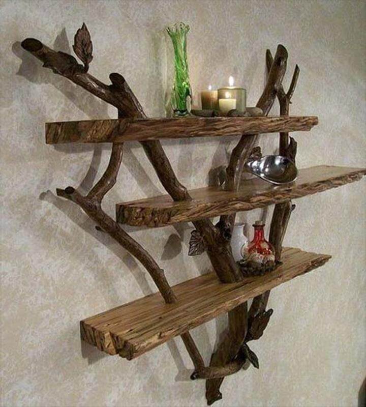 DIY Home Decor, Wall Decor, Driftwood Shelf