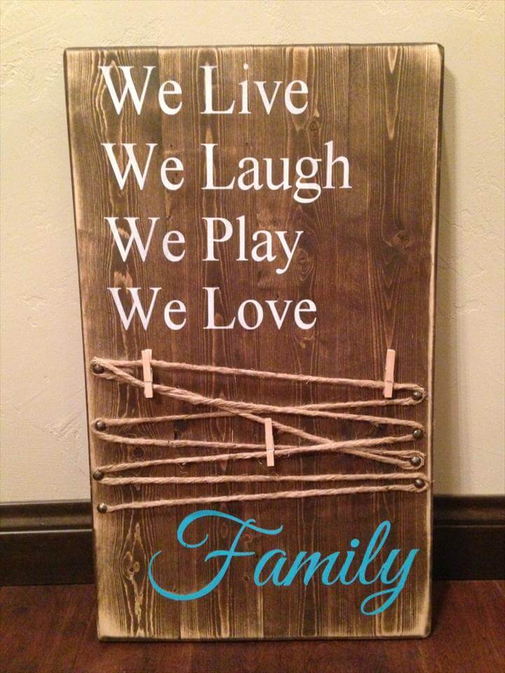 picture holder wood sign, Mom Rustic Wood Sign, Mother's Day Gift, Gift for