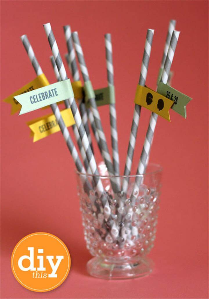 DIY Papírové slámové vlajky