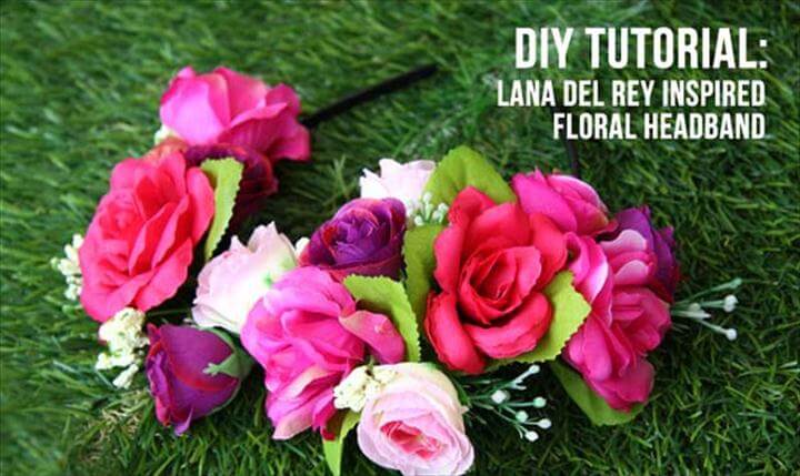  DIY Lana Del Rey Inspired Floral Headband