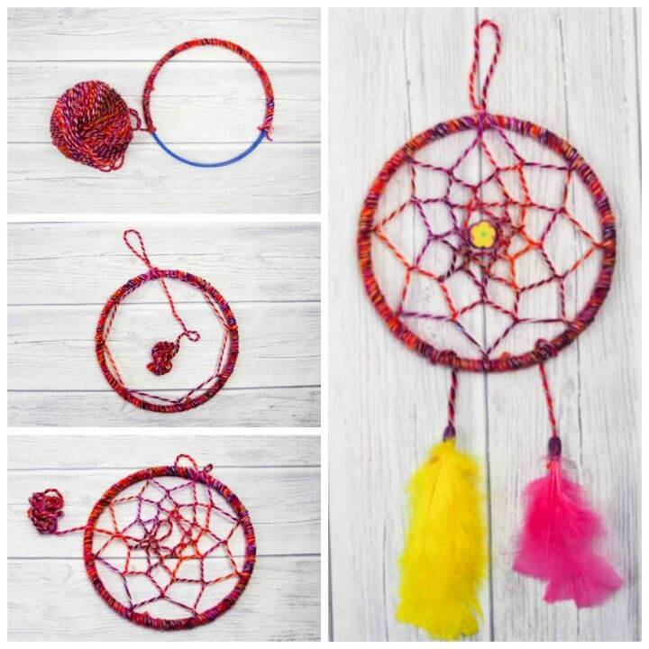 DIY Dreamcatcher Tutorial square perfect for tweens and teens