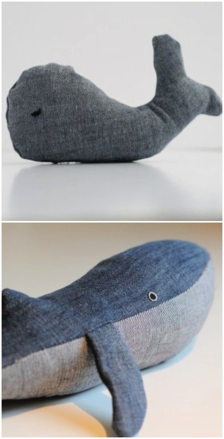 DIY Little Denim Whale Soft Toy