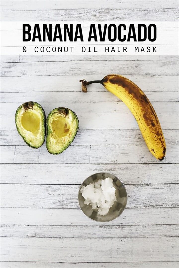 Banana Avocado and Coconut Oil Hair Mask DIY