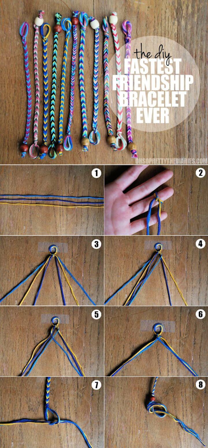 50 Easy DIY Friendship Bracelets - How to Make Step by Step