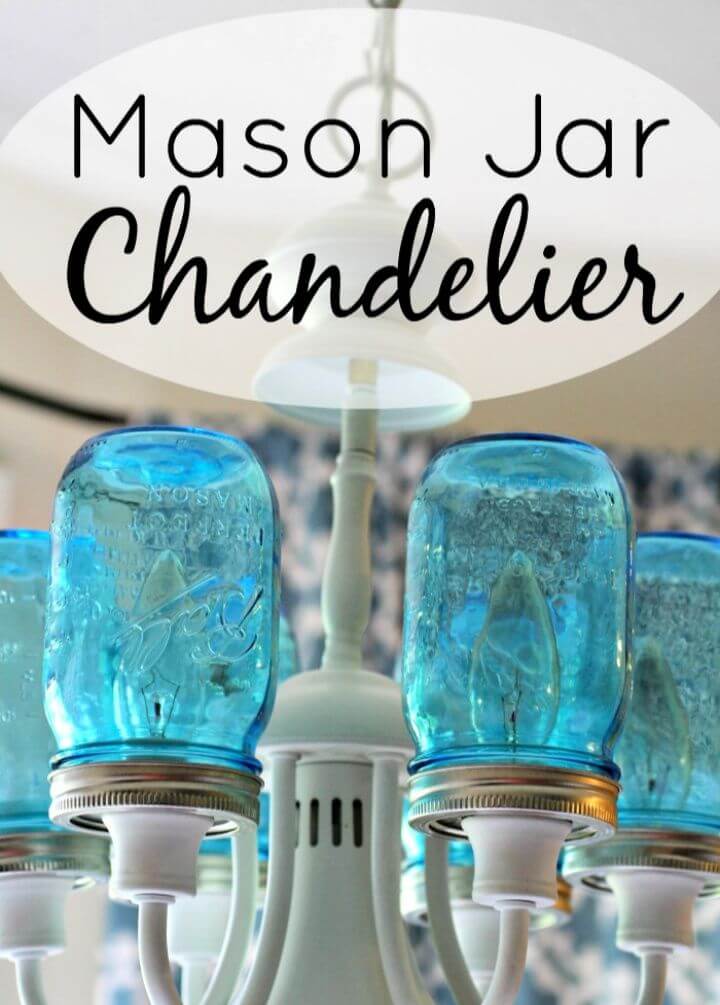 How To DIY Mason Jar Chandelier Tutorial